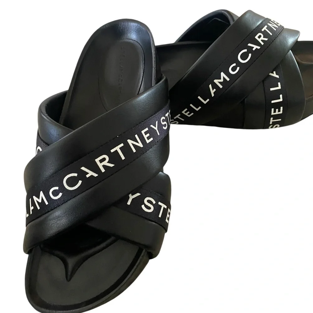 Stella McCartney Logo Platform Slides – Black – Size 38 (US 8) - Picture 4 of 8